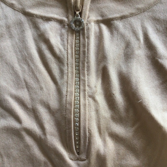 CACHE RHINESTONE ZIPPER LONG SLEEVE SWEATER MEDIUM - Picture 8 of 11